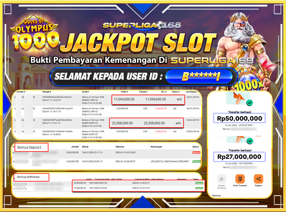 SUPERLIGA168 JACKPOT GATES OF OLYMPUS SUPER SCATTER Rp.24,000,0002LUNAS